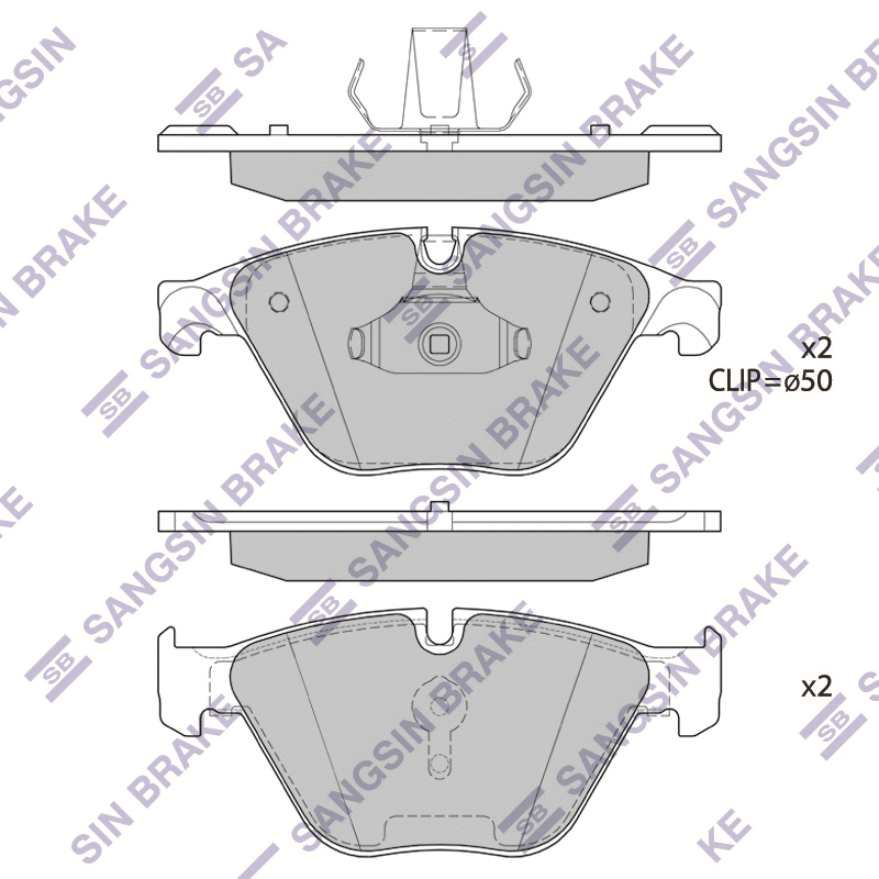 Передние тормозные колодки Sangsin SP1695