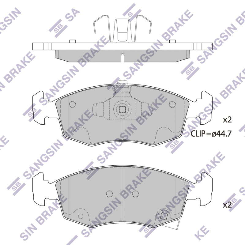 Передние тормозные колодки Sangsin SP1697