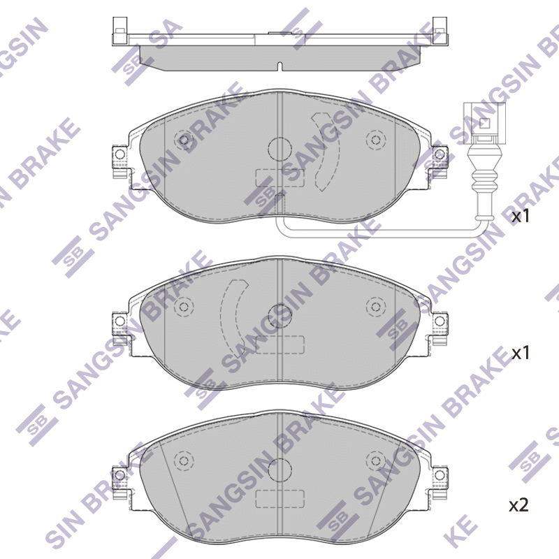 Передние тормозные колодки Sangsin SP1698