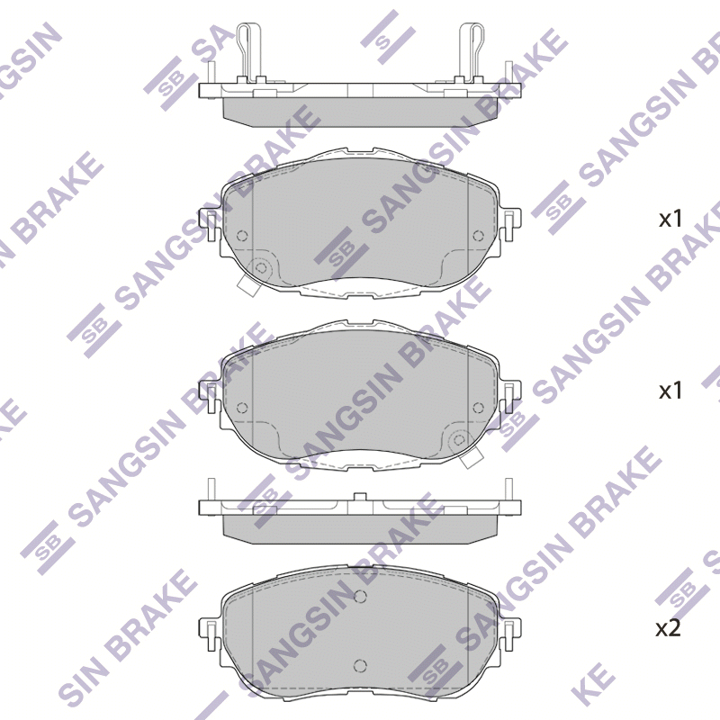 Передние тормозные колодки Sangsin SP1700