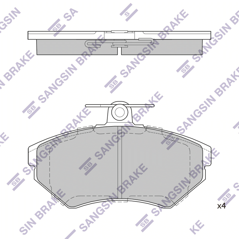 Задние тормозные колодки Sangsin SP1708