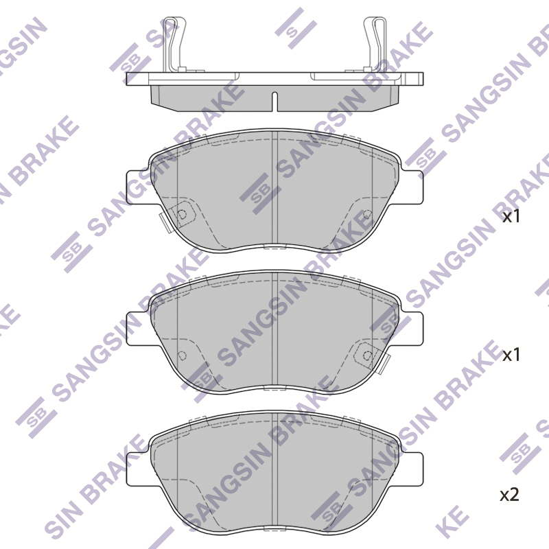 Передние тормозные колодки Sangsin SP1710