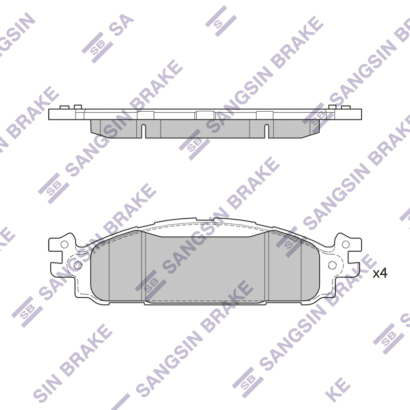 Передние тормозные колодки Sangsin SP1711