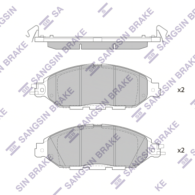 Передние тормозные колодки Sangsin SP1713