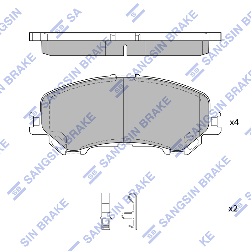 Передние тормозные колодки Sangsin SP1715