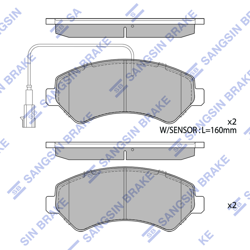 Передние тормозные колодки Sangsin SP1716