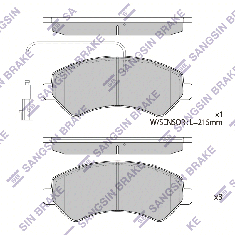 Передние тормозные колодки Sangsin SP1716A