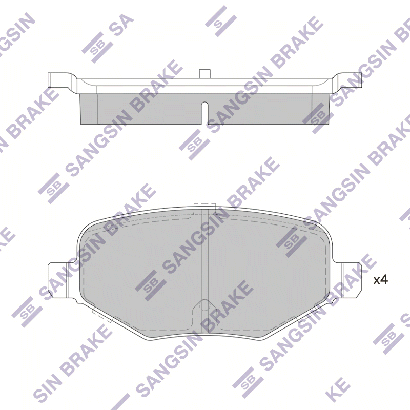 Задние тормозные колодки Sangsin SP1717