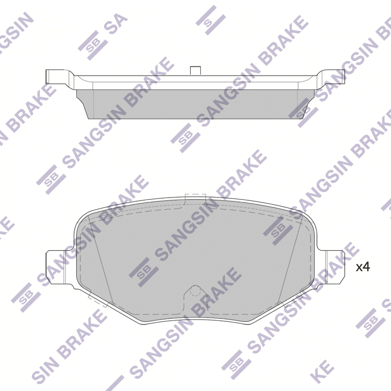 Задние тормозные колодки Sangsin SP1717A