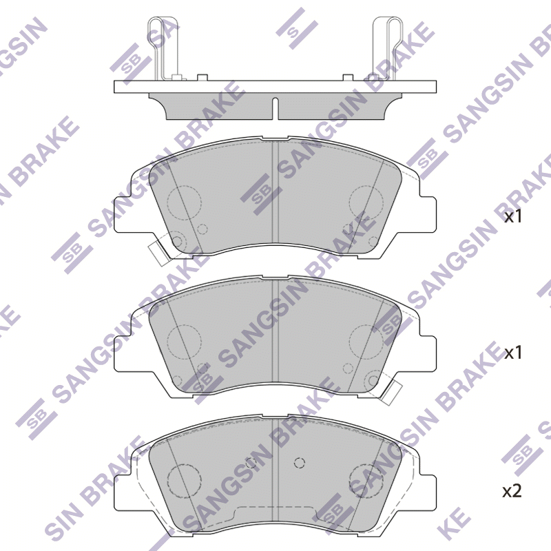 Передние тормозные колодки Sangsin SP1719