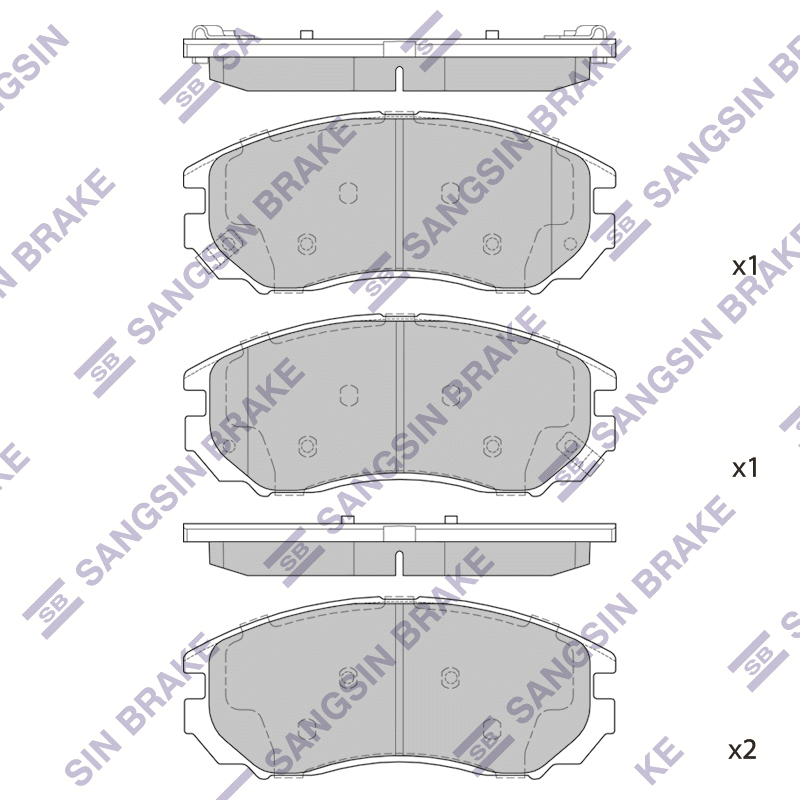 Передние тормозные колодки Sangsin SP1723
