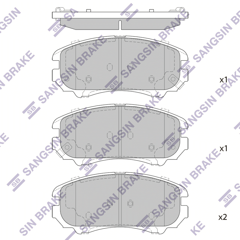 Передние тормозные колодки Sangsin SP1724