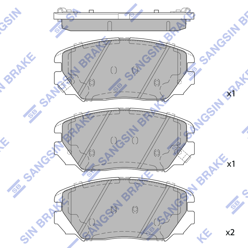 Передние тормозные колодки Sangsin SP1725