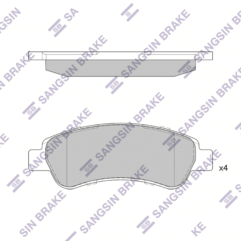 Задние тормозные колодки Sangsin SP1727