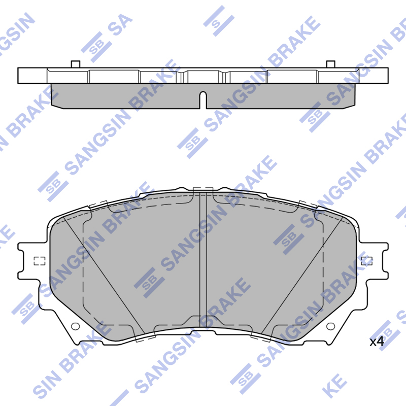Передние тормозные колодки Sangsin SP1728