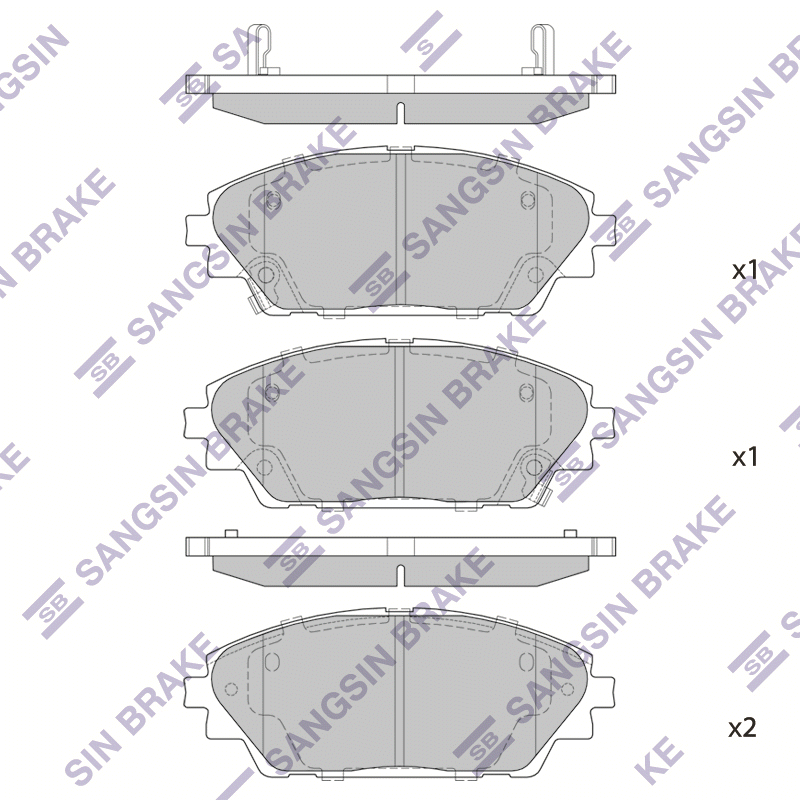 Передние тормозные колодки Sangsin SP1729