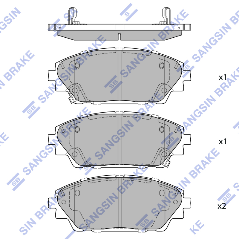 Передние тормозные колодки Sangsin SP1729A