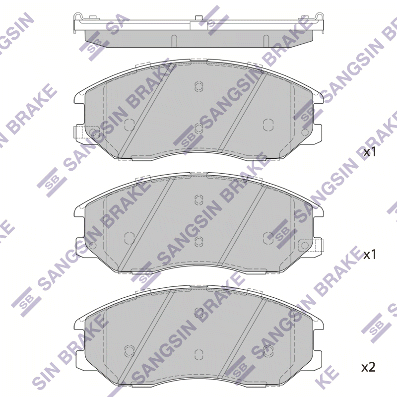 Передние тормозные колодки Sangsin SP1732