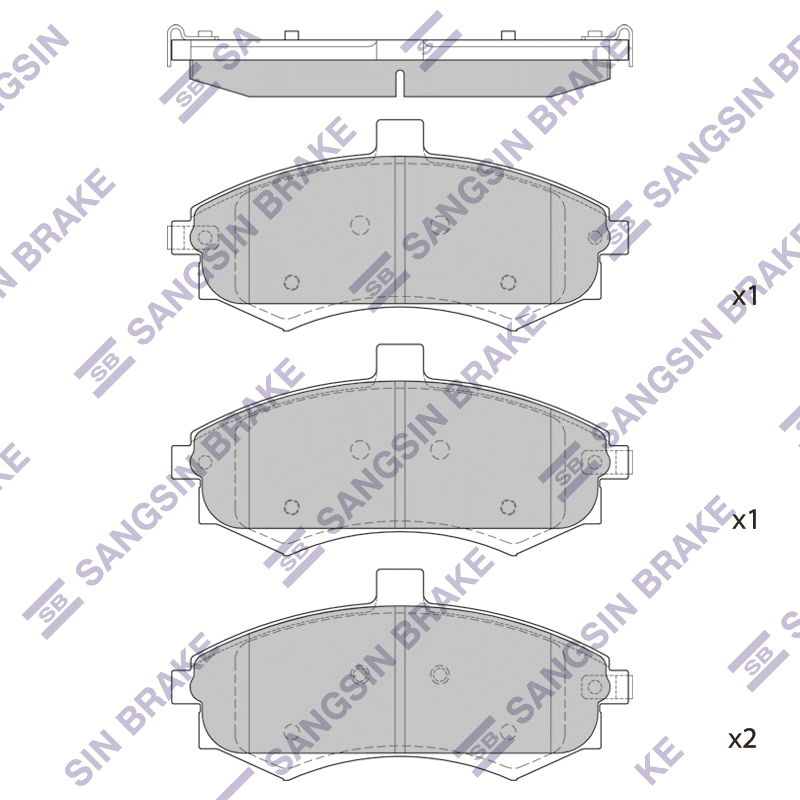 Передние тормозные колодки Sangsin SP1734
