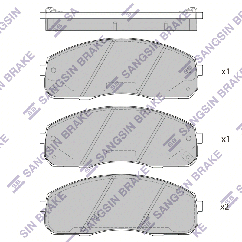 Передние тормозные колодки Sangsin SP1735