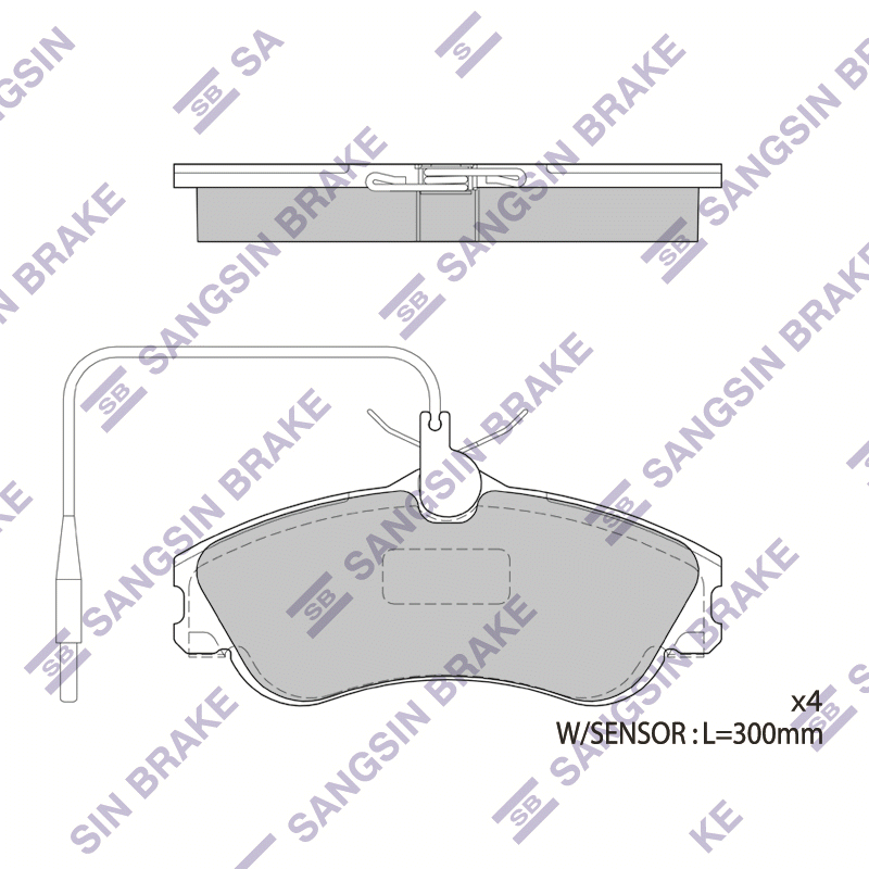 Передние тормозные колодки Sangsin SP1743