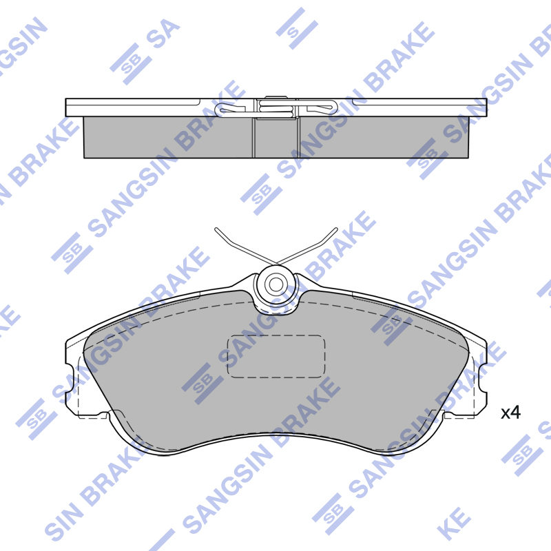 Передние тормозные колодки Sangsin SP1743A