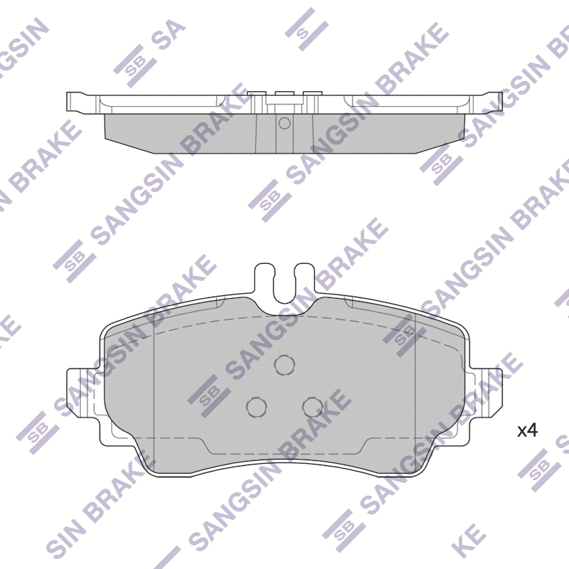 Передние тормозные колодки Sangsin SP1744