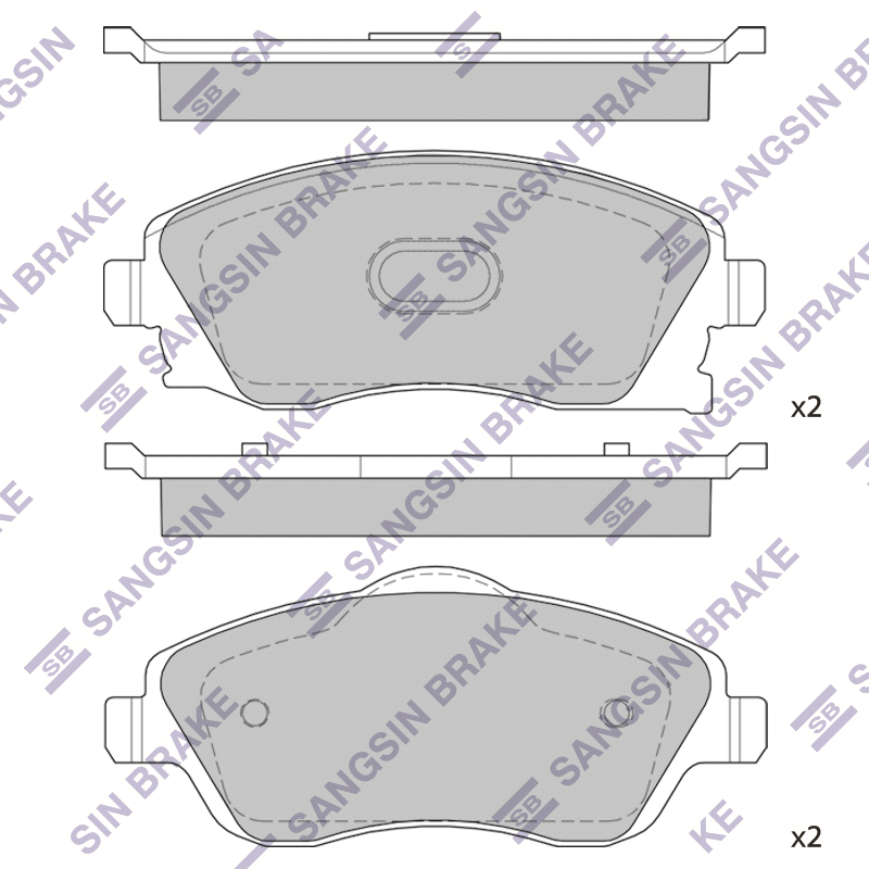 Передние тормозные колодки Sangsin SP1745