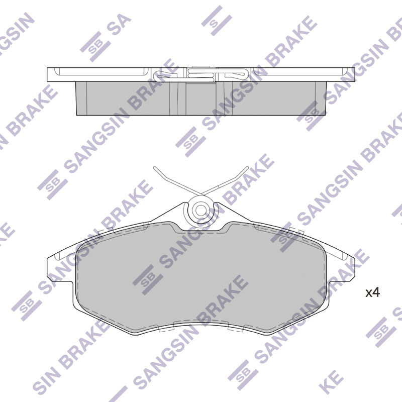 Передние тормозные колодки Sangsin SP1747