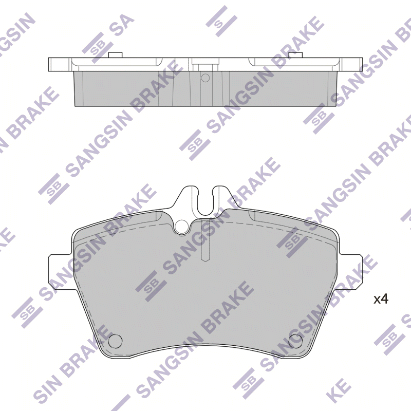 Передние тормозные колодки Sangsin SP1749