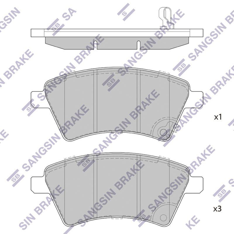 Передние тормозные колодки Sangsin SP1751