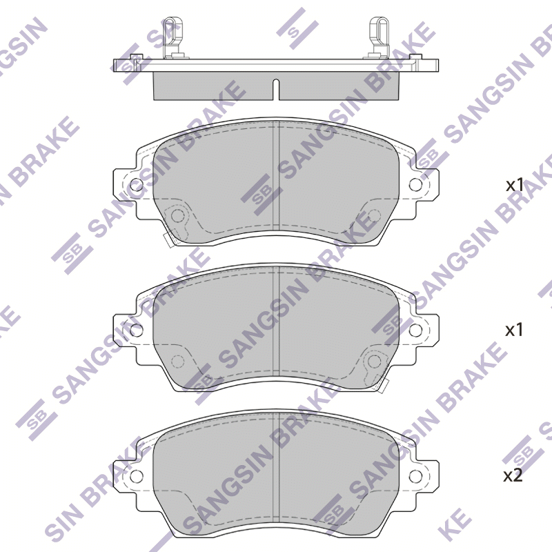 Передние тормозные колодки Sangsin SP1752