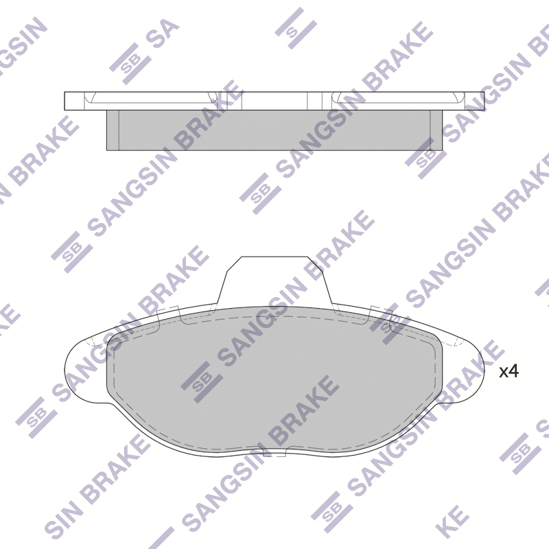 Передние тормозные колодки Sangsin SP1753
