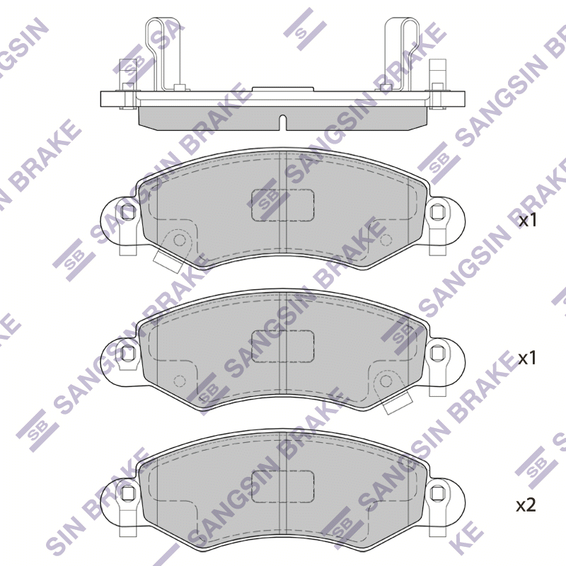 Передние тормозные колодки Sangsin SP1754