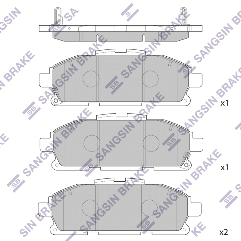 Передние тормозные колодки Sangsin SP1762