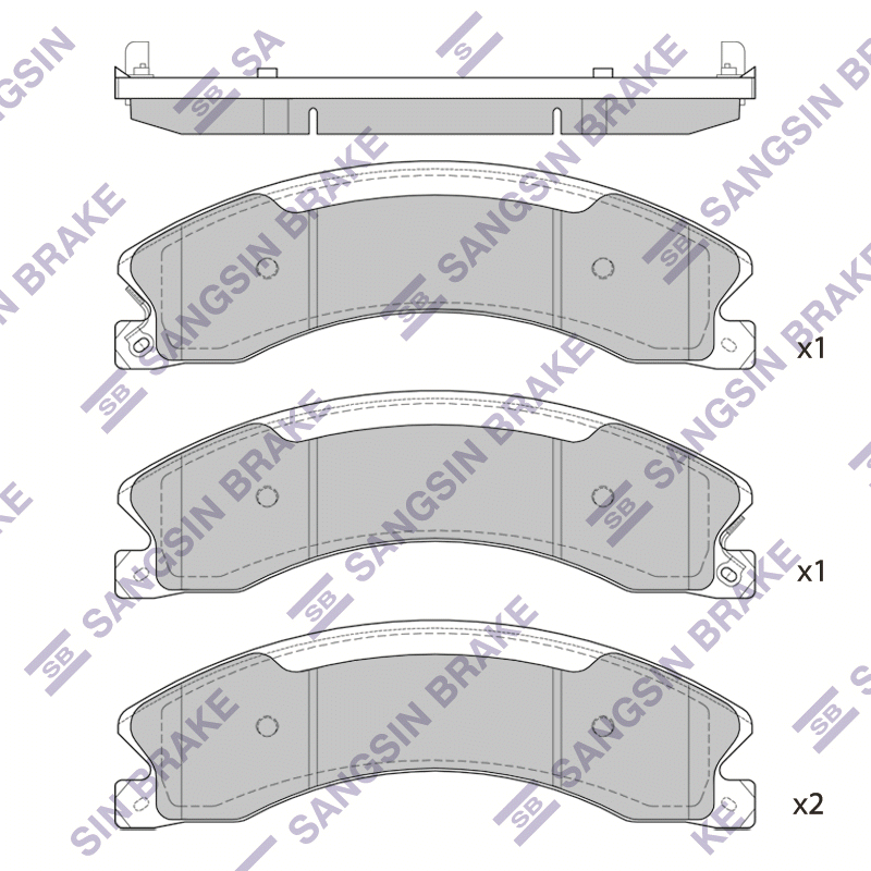Передние тормозные колодки Sangsin SP1763
