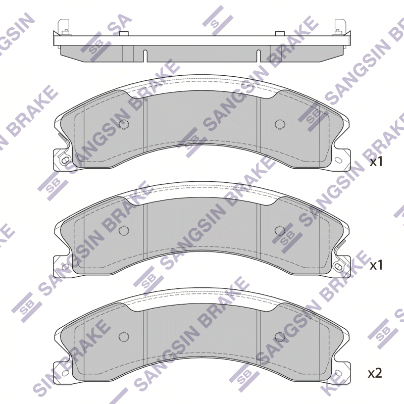 Передние тормозные колодки Sangsin SP1763A