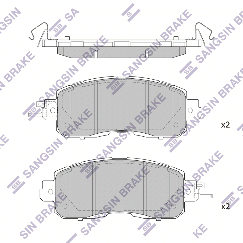 Передние тормозные колодки Sangsin SP1765