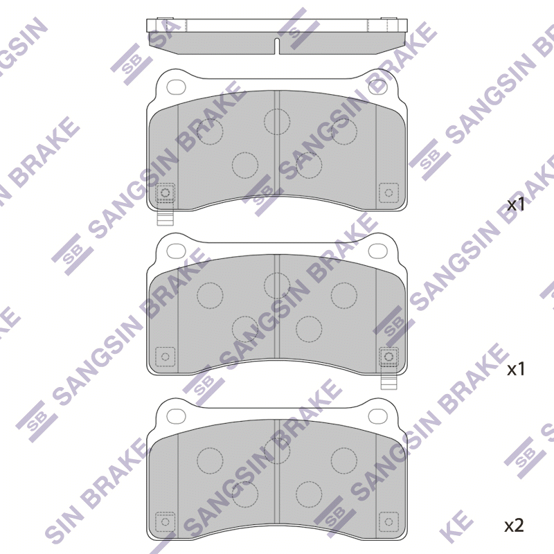 Передние тормозные колодки Sangsin SP1767