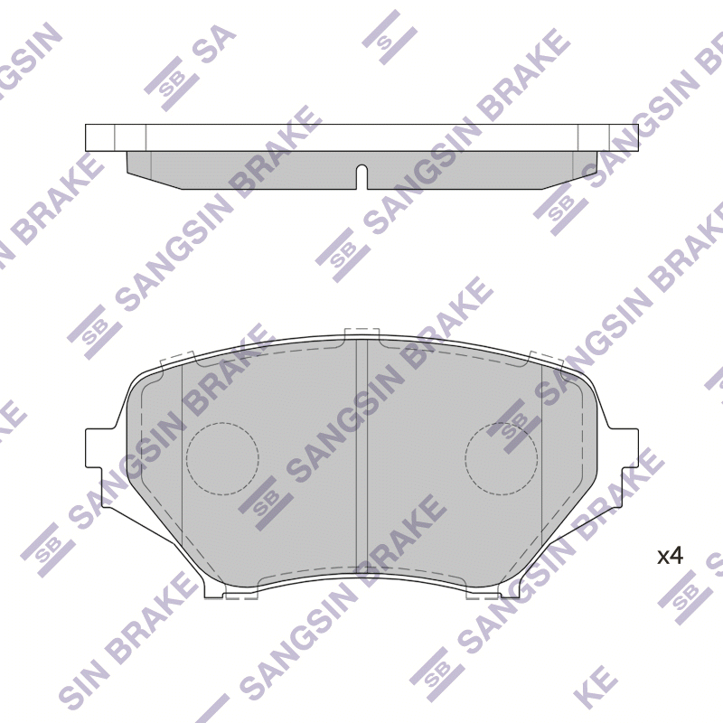 Передние тормозные колодки Sangsin SP1770