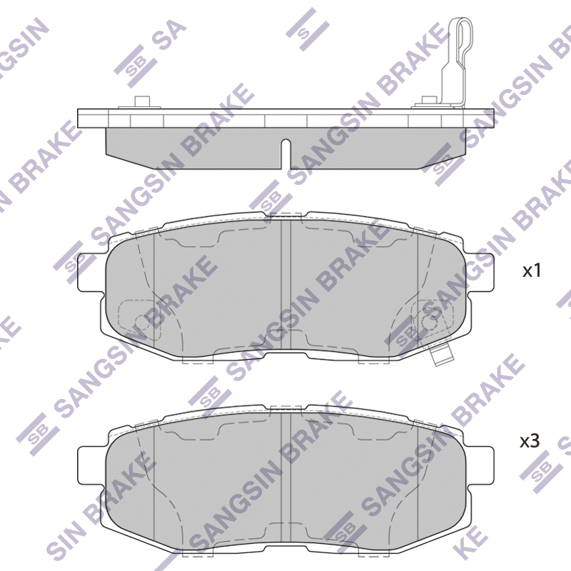 Задние тормозные колодки Sangsin SP1777