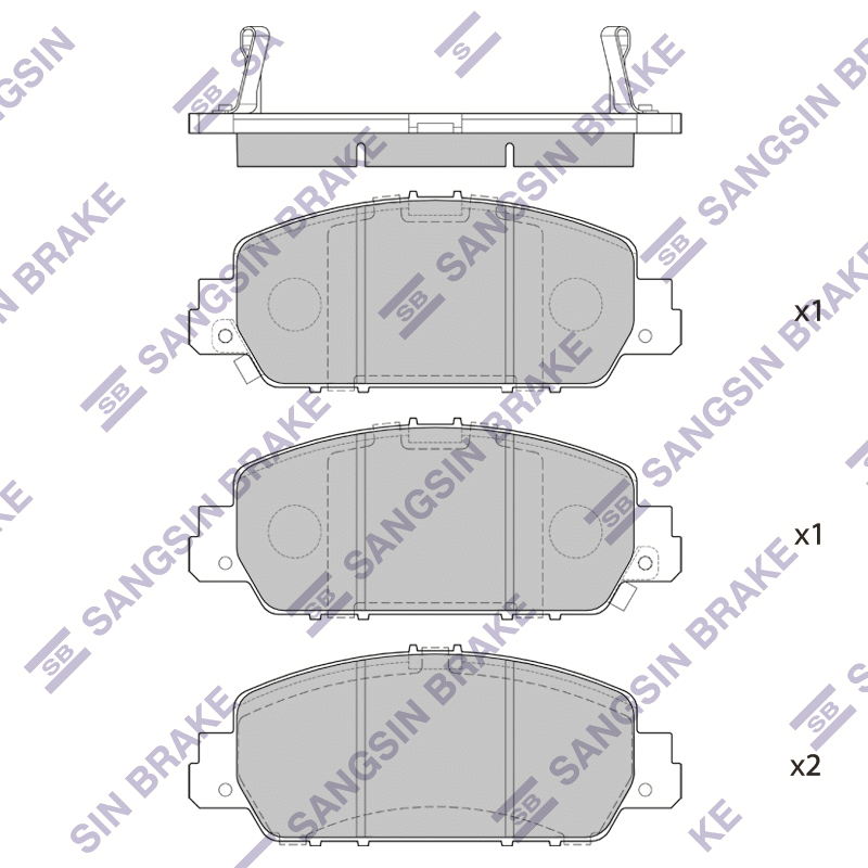 Передние тормозные колодки Sangsin SP1779