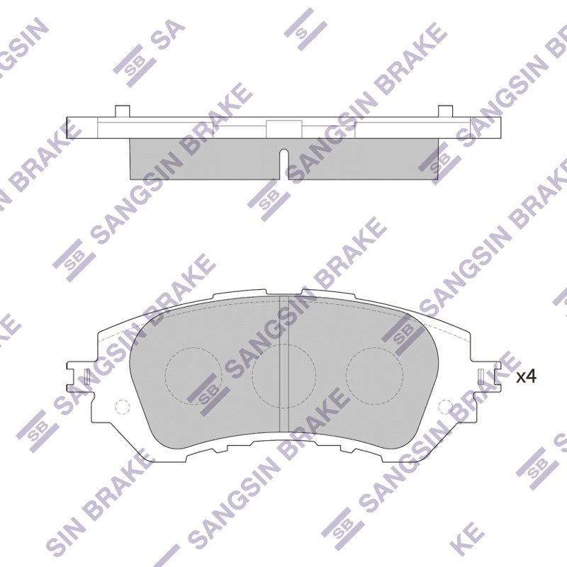 Передние тормозные колодки Sangsin SP1780