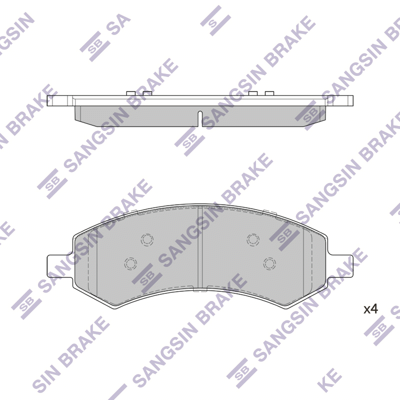 Передние тормозные колодки Sangsin SP1785