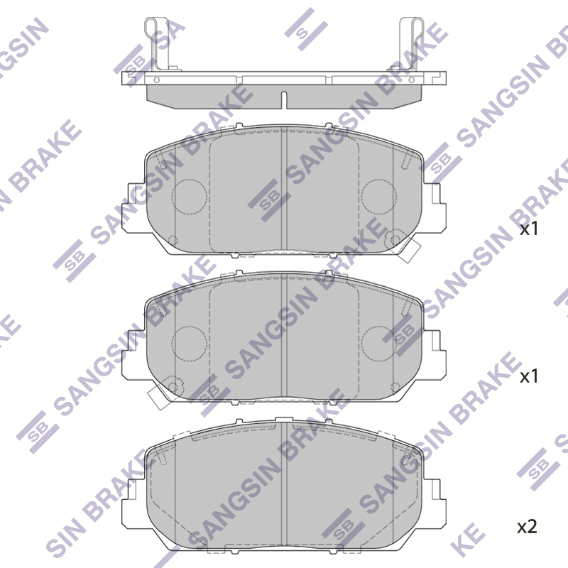 Передние тормозные колодки Sangsin SP1789