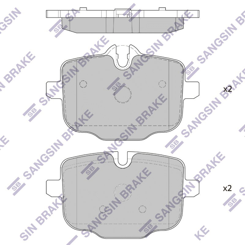 Задние тормозные колодки Sangsin SP1793