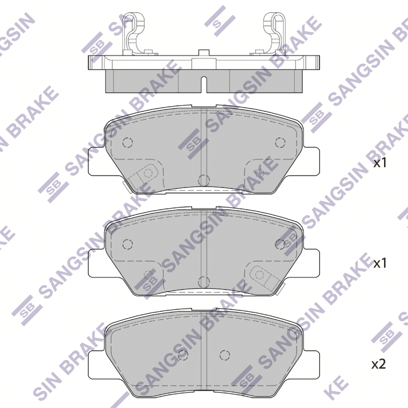 Передние тормозные колодки Sangsin SP1794