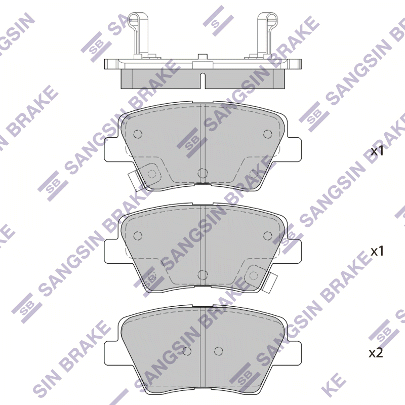 Передние тормозные колодки Sangsin SP1796
