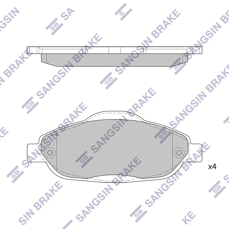 Передние тормозные колодки Sangsin SP1804