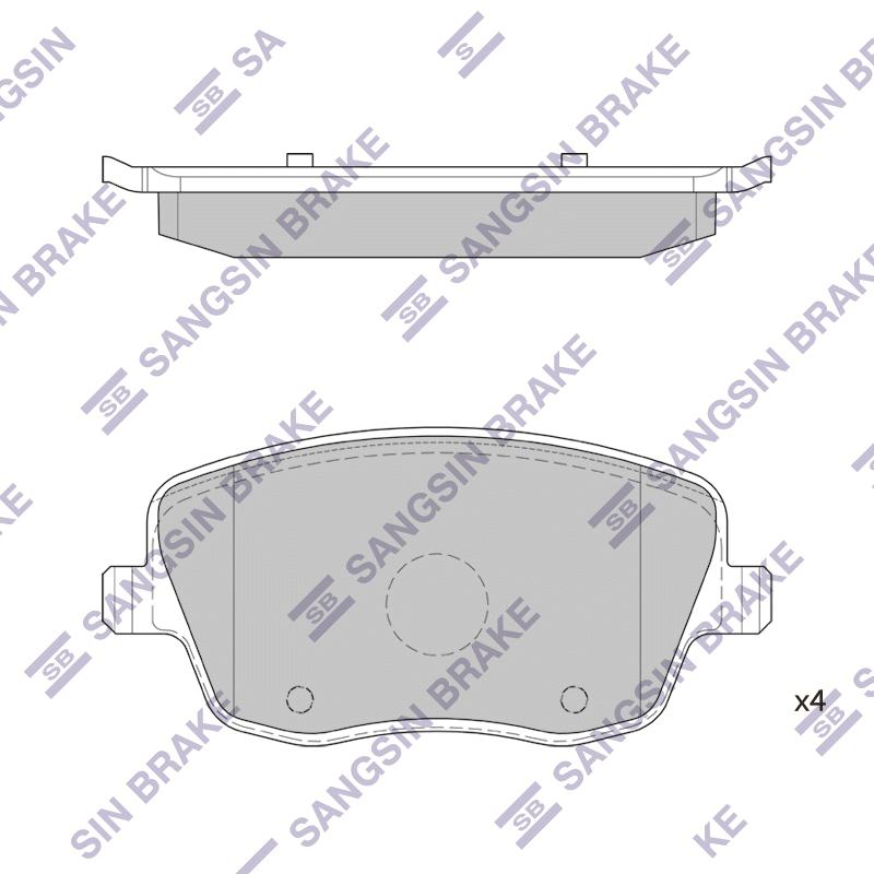 Передние тормозные колодки Sangsin SP1806